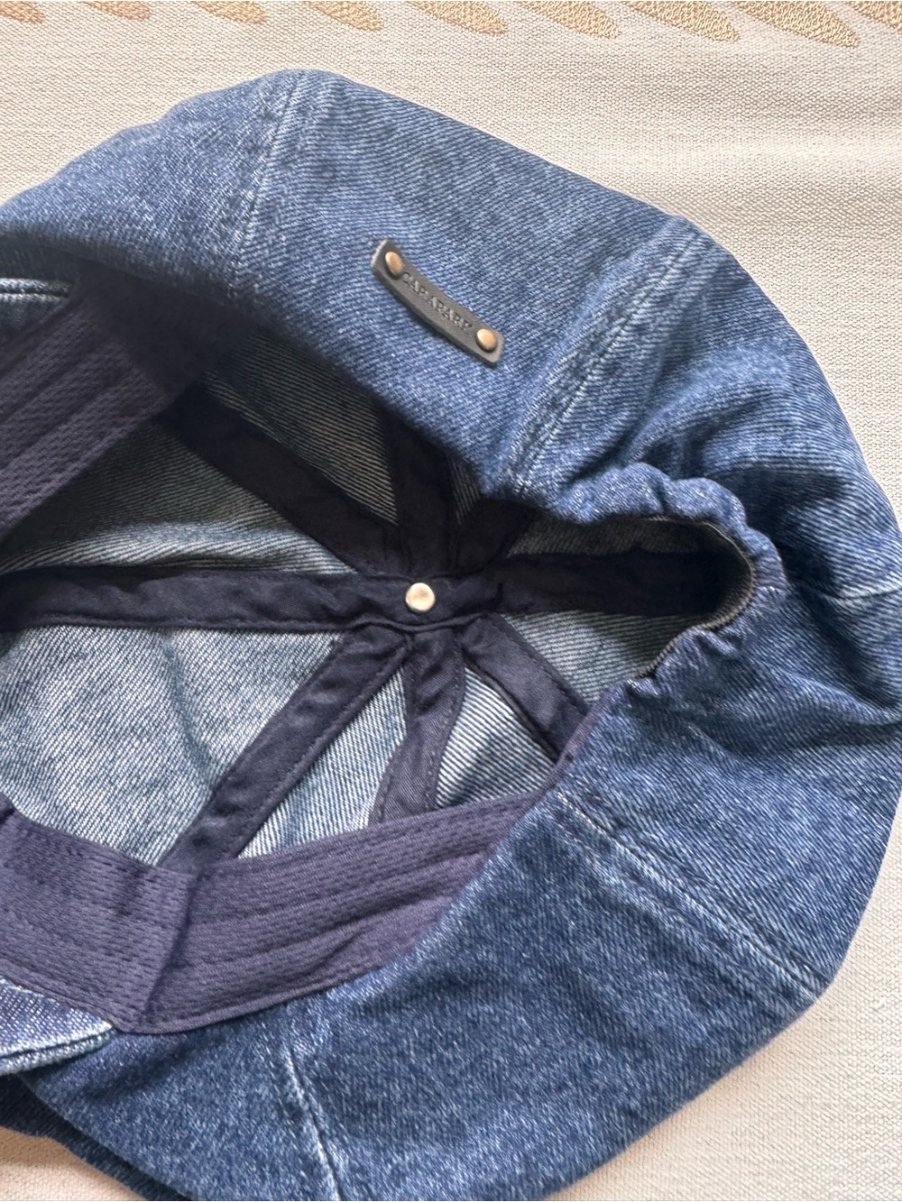 Blue Denim Newsboy Cap - Classic Women's Accessory - Picture 3 of 6